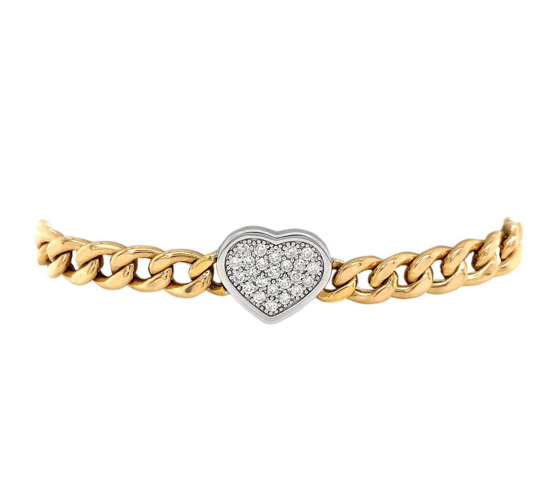 18kt Yellow And White Gold Diamond Bracelet