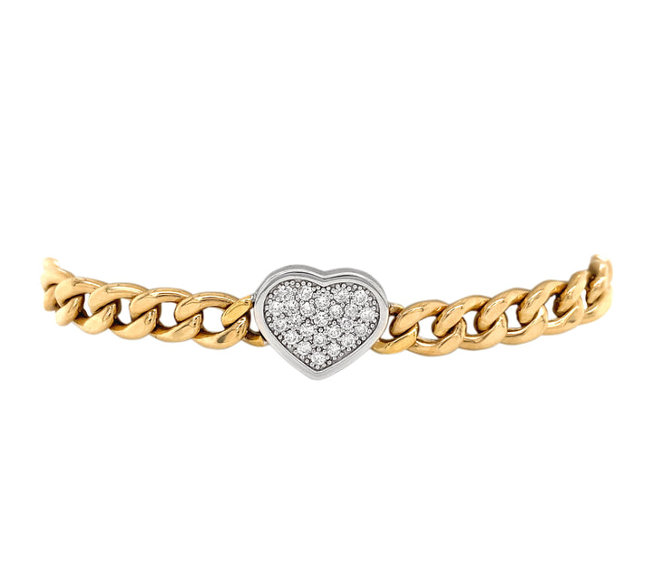 18kt Yellow And White Gold Diamond Bracelet