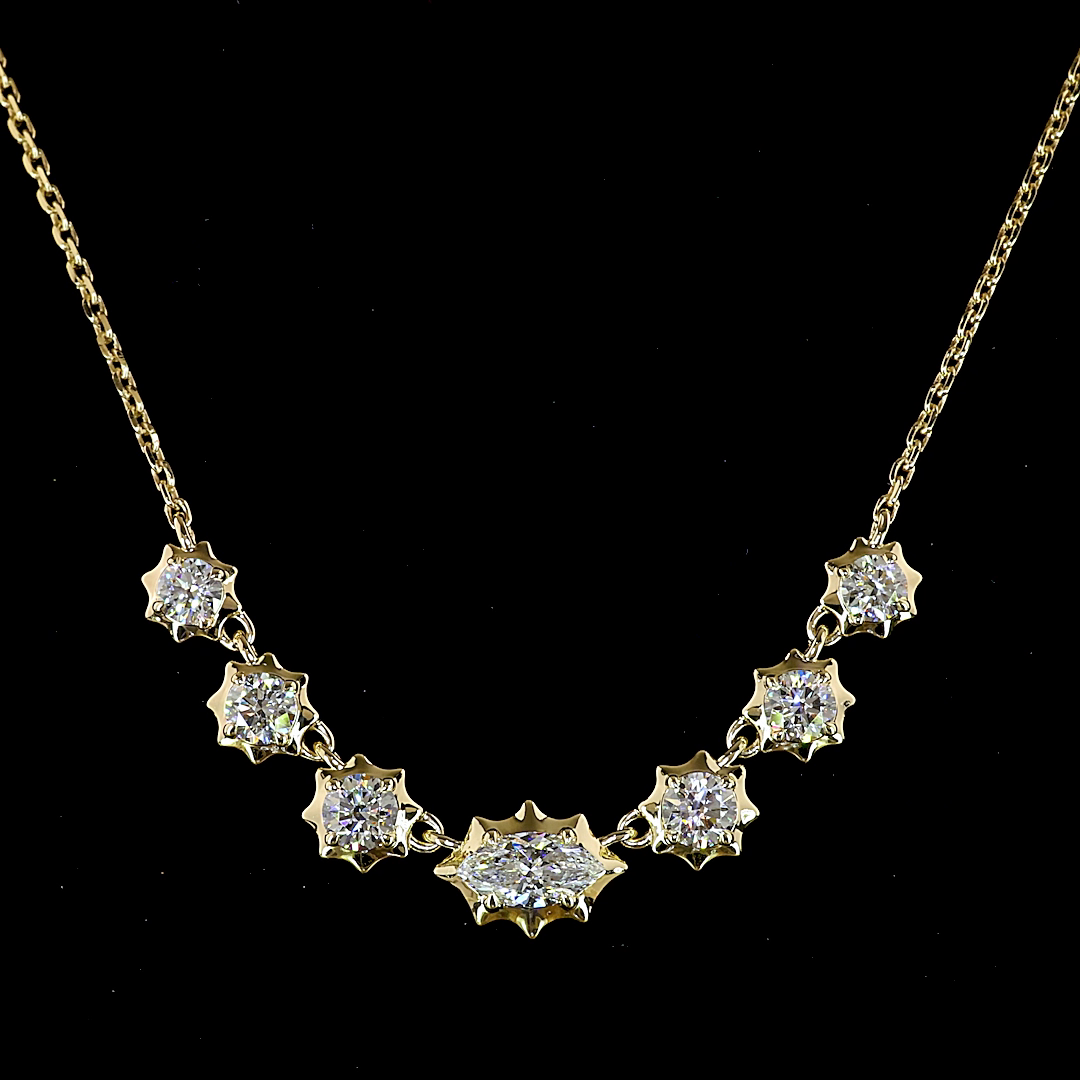 14kt Yellow Gold Lab Diamond Necklace