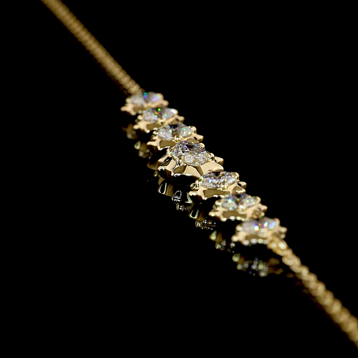 14kt Yellow Gold Lab Diamond Necklace