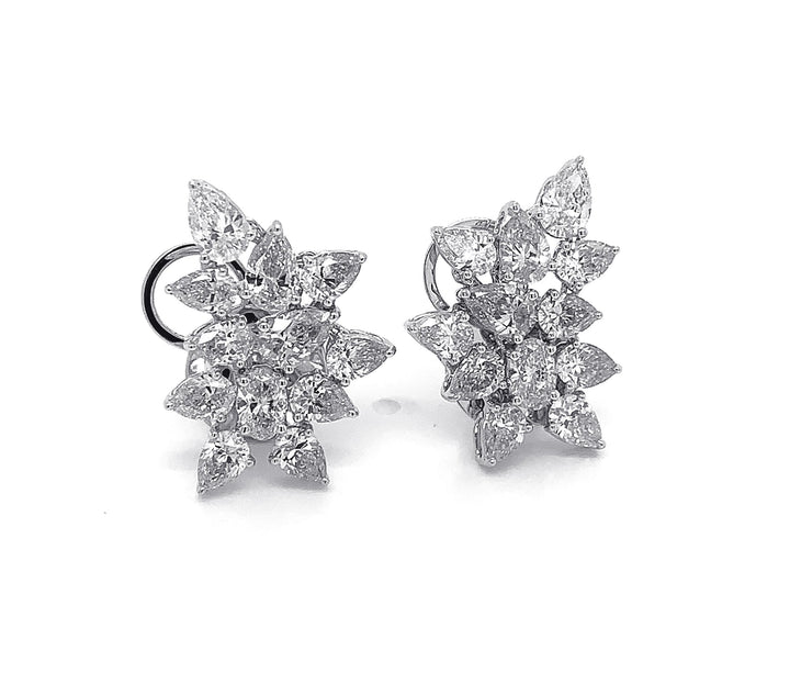 18kt White Gold Diamond Earrings