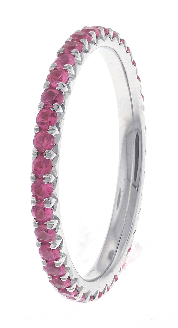 18kt White Gold Ruby Eternity Band