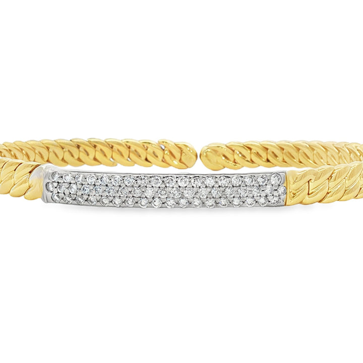 14kt Yellow Gold Diamond Bangle
