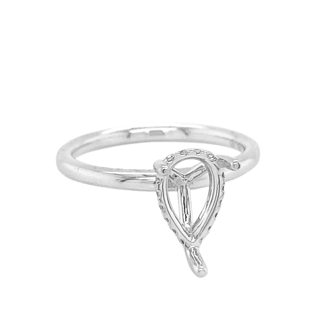 18kt White Gold Diamond Semi Mount