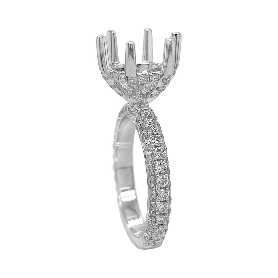 18kt White Gold Diamond Semi Mount