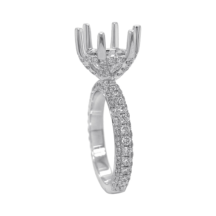 18kt White Gold Diamond Semi Mount