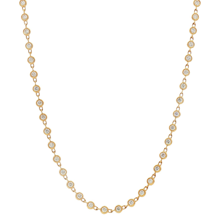18kt Yellow Gold Diamonds-By-The-Inch Necklace