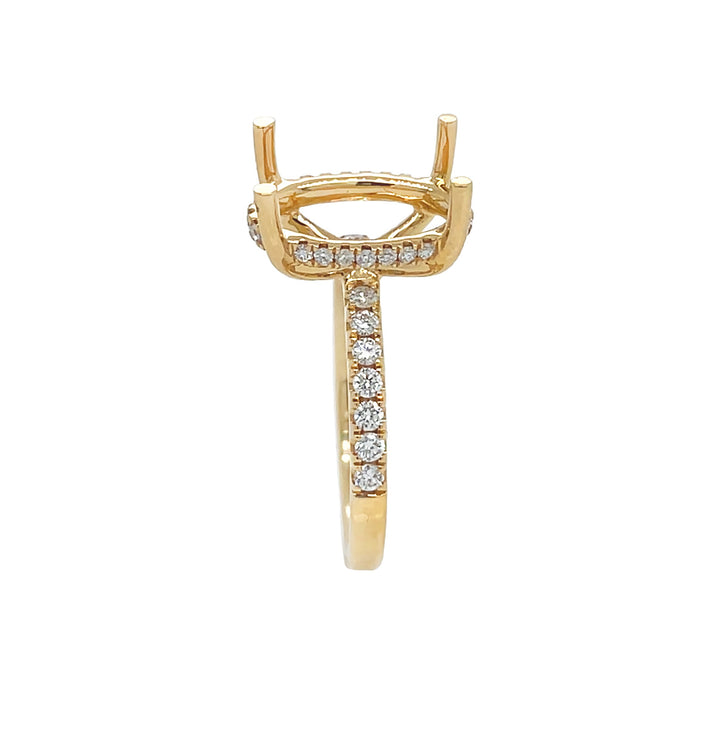 18kt Yellow Gold Diamond Semi-mount