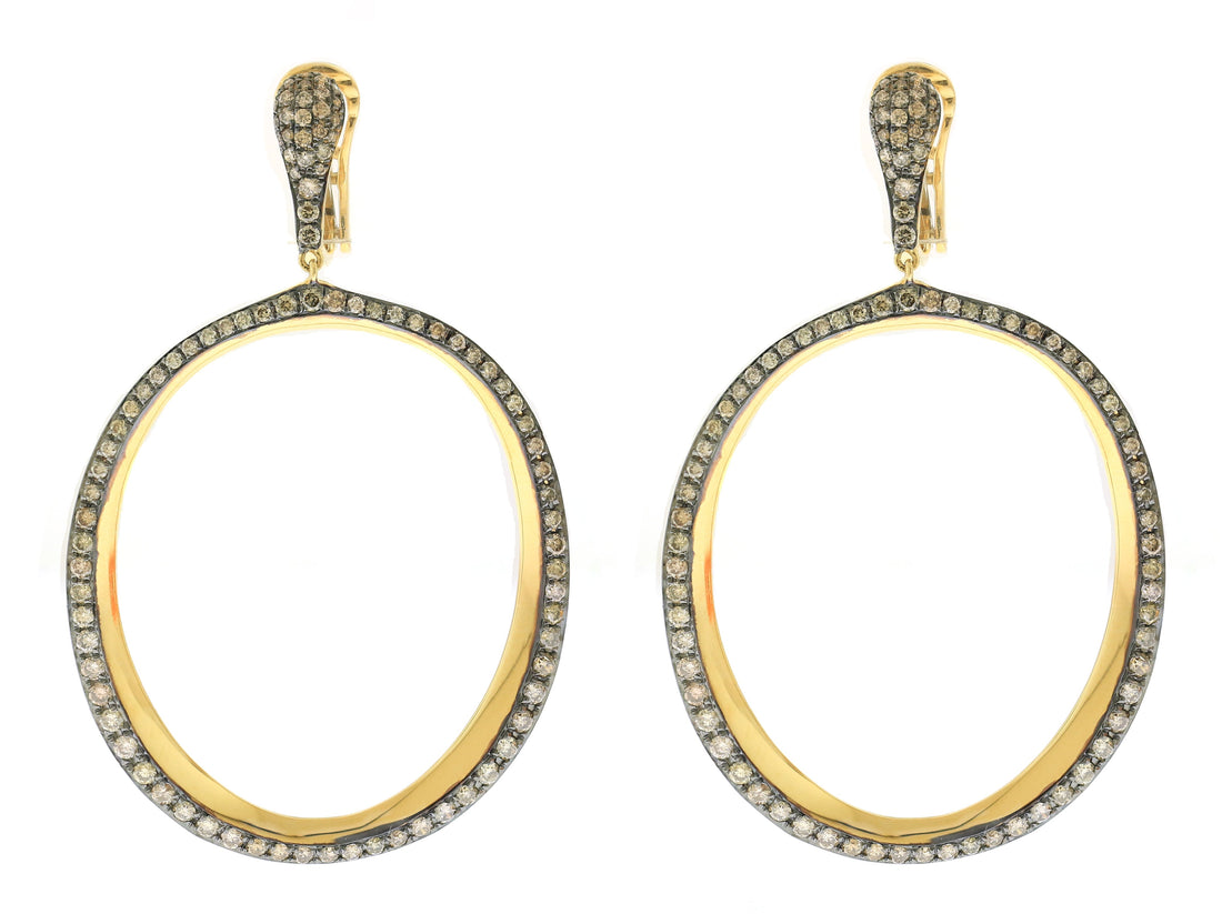 18kt Yellow and Black Gold Earrings