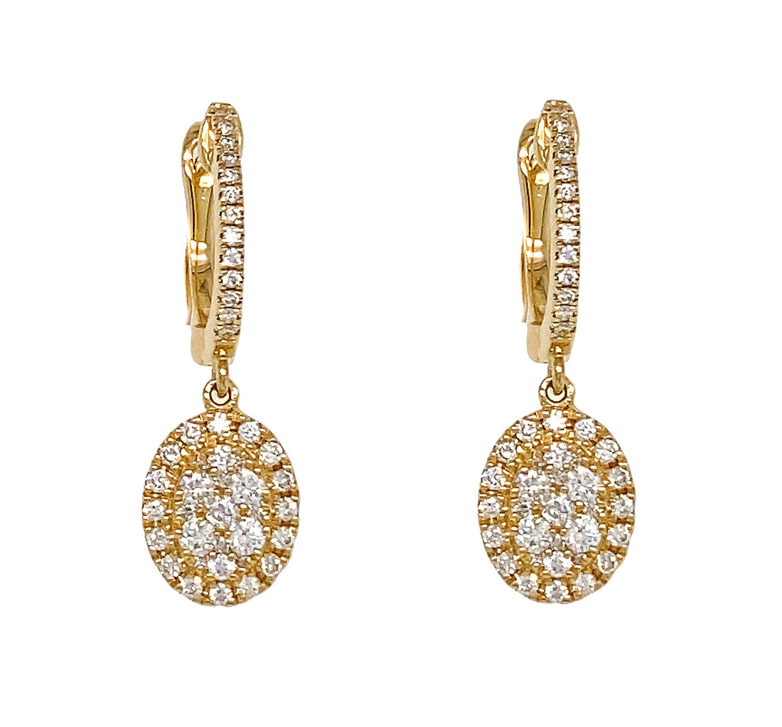 18kt Yellow Gold Diamond Earrings