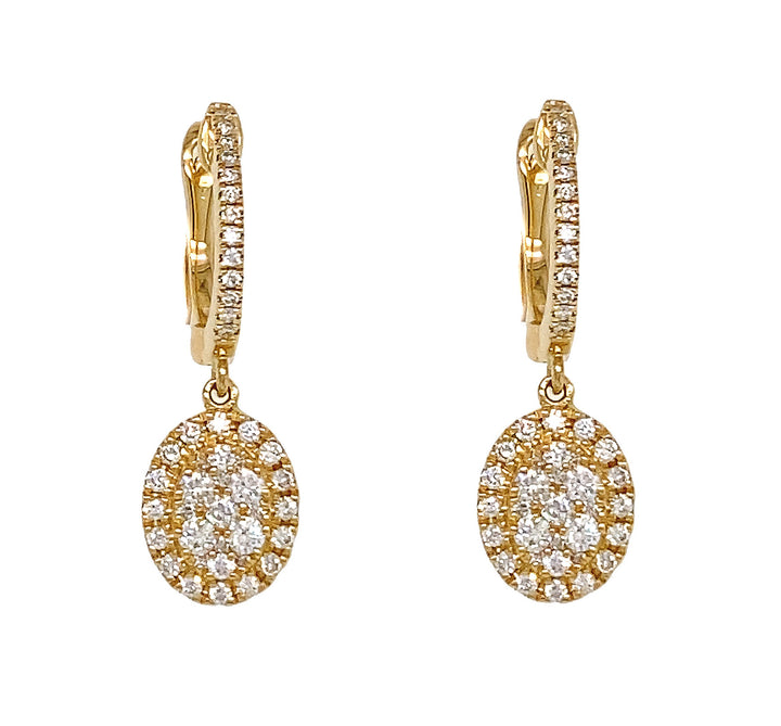 18kt Yellow Gold Diamond Earrings