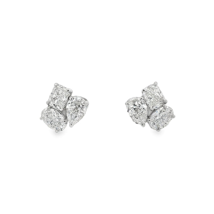 18kt White Gold GIA Certified Diamond Earrings