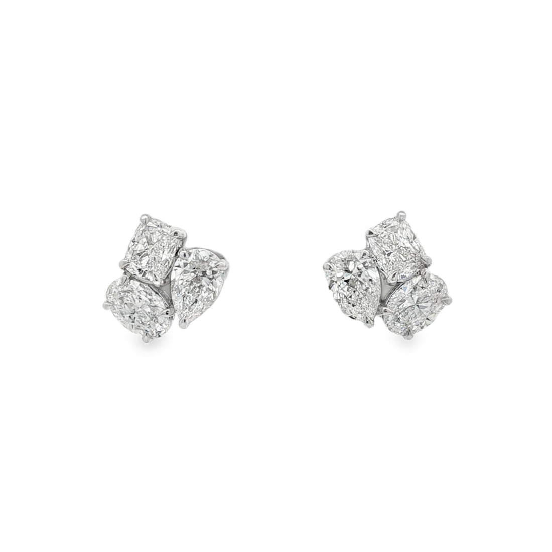 18kt White Gold GIA Certified Diamond Earrings