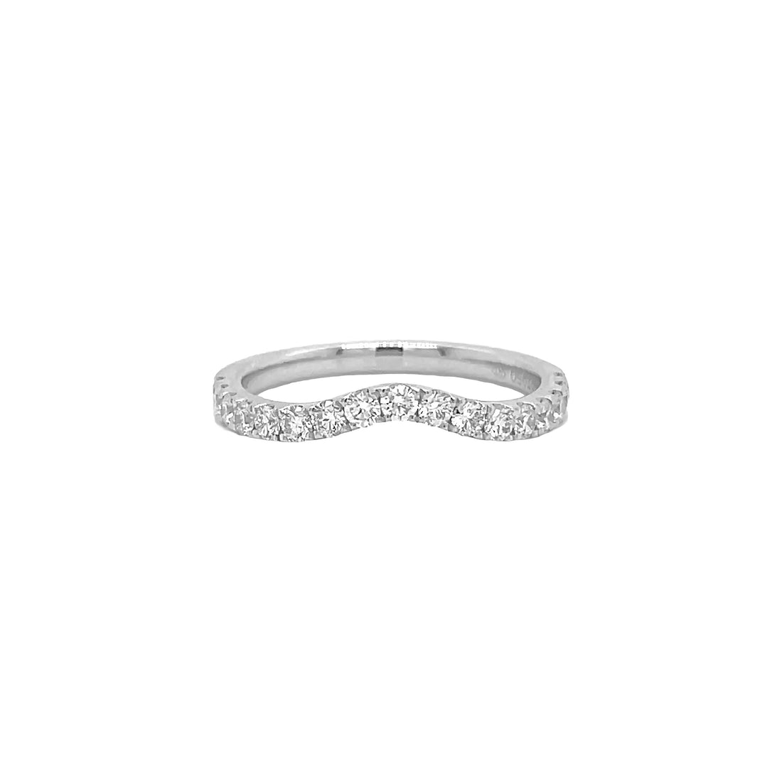 Platinum Diamond Curve Band