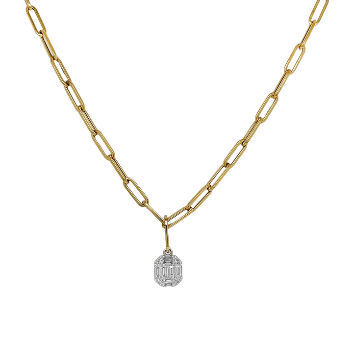 18kt Yellow and White Gold Diamond Necklace