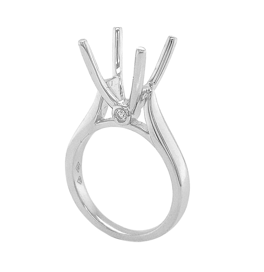 18kt White Gold Diamond Semi Mount