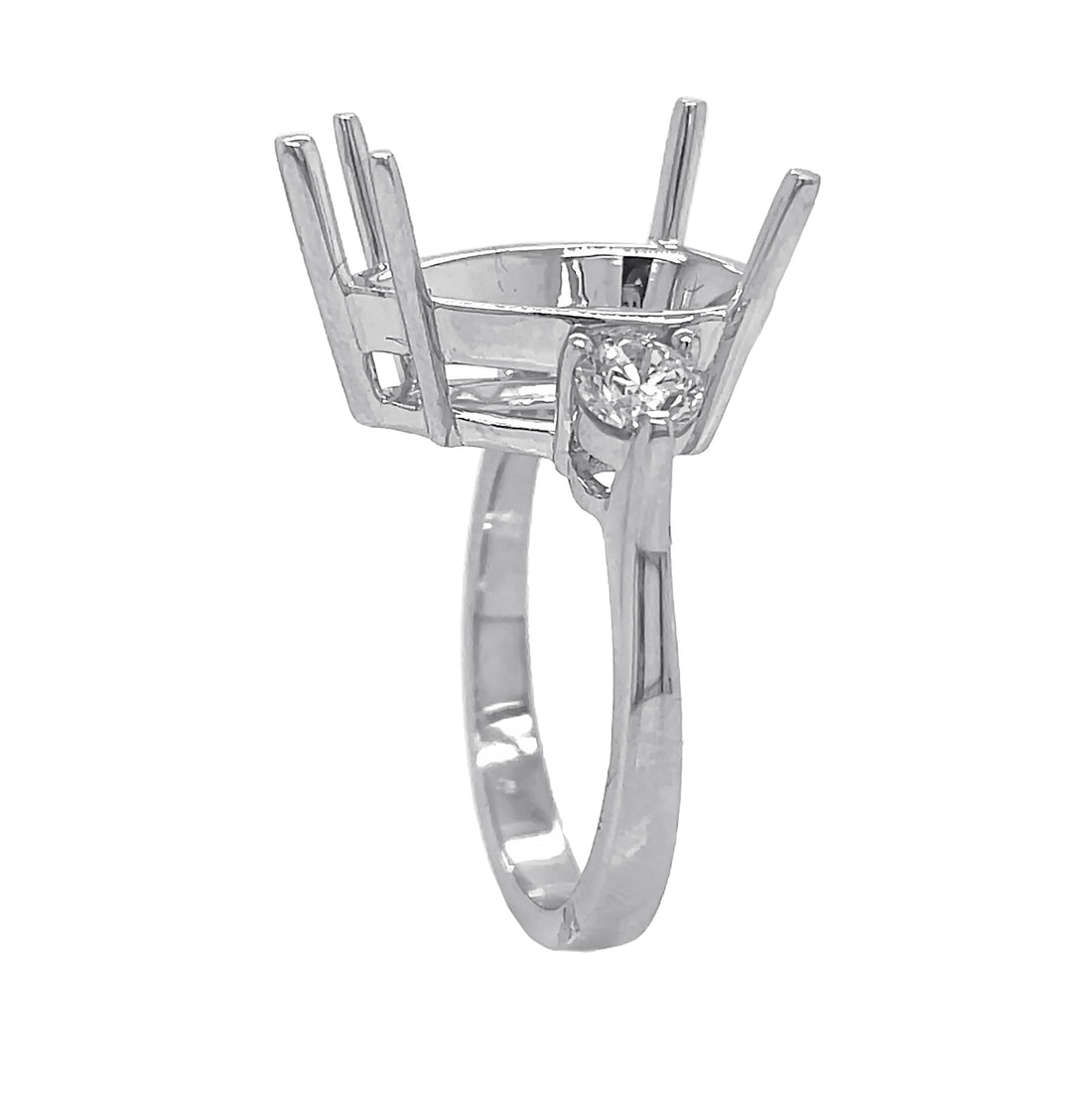 18kt White Gold Diamond Semi Mount
