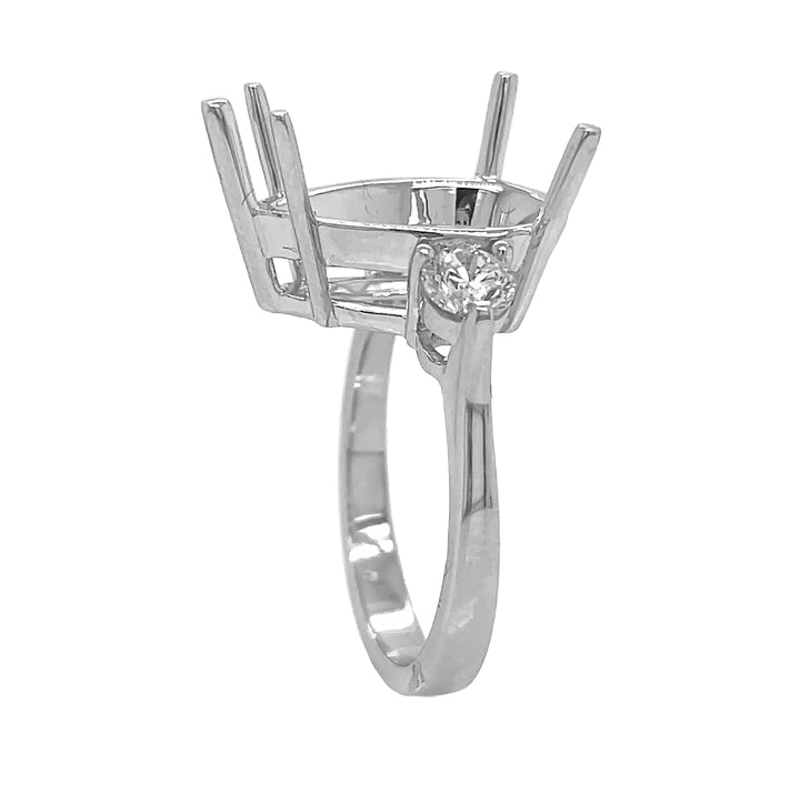 18kt White Gold Diamond Semi Mount