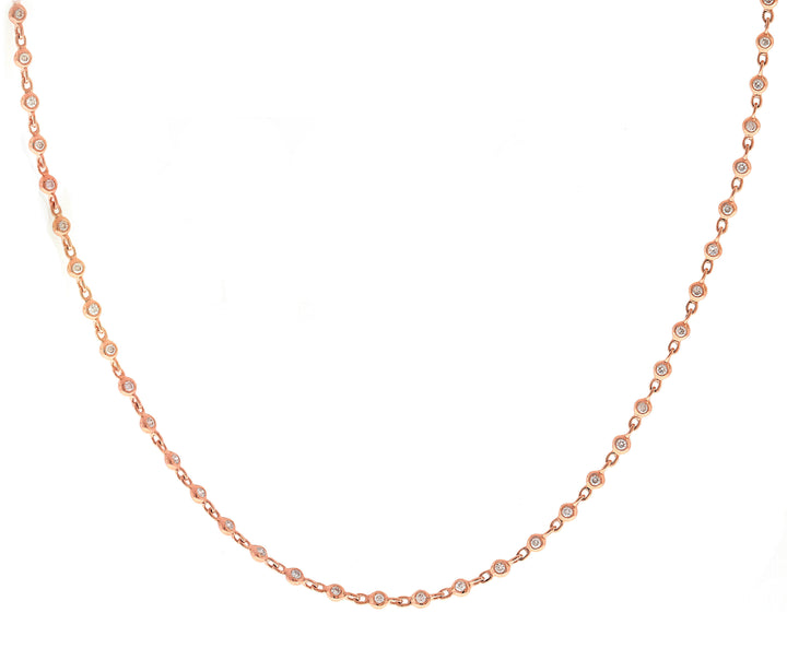 18kt Rose Gold Diamonds-by-the-inch Necklace