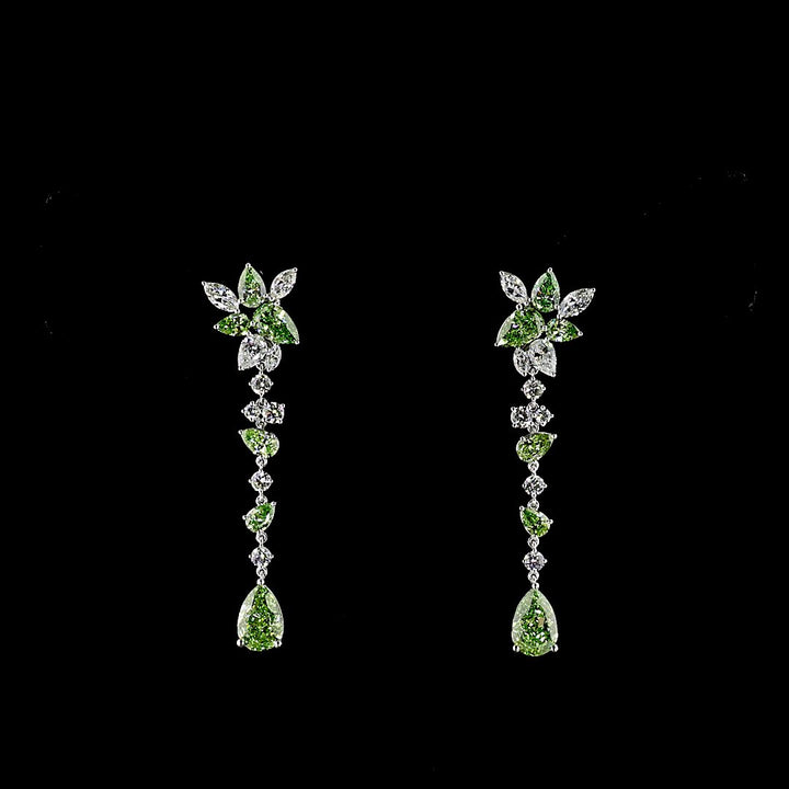 14kt White Gold Lab Diamond Earrings
