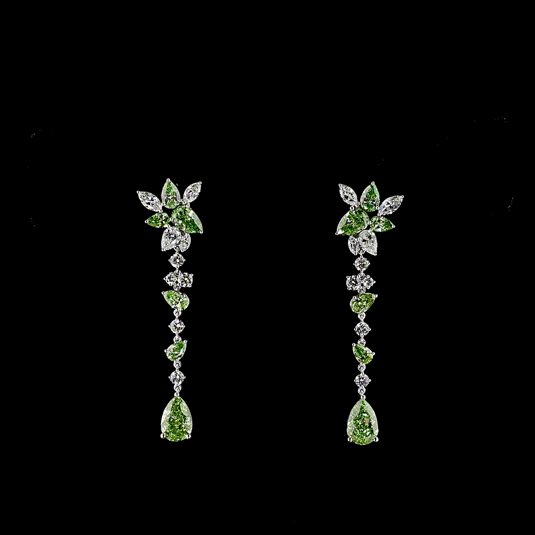 14kt White Gold Lab Diamond Earrings