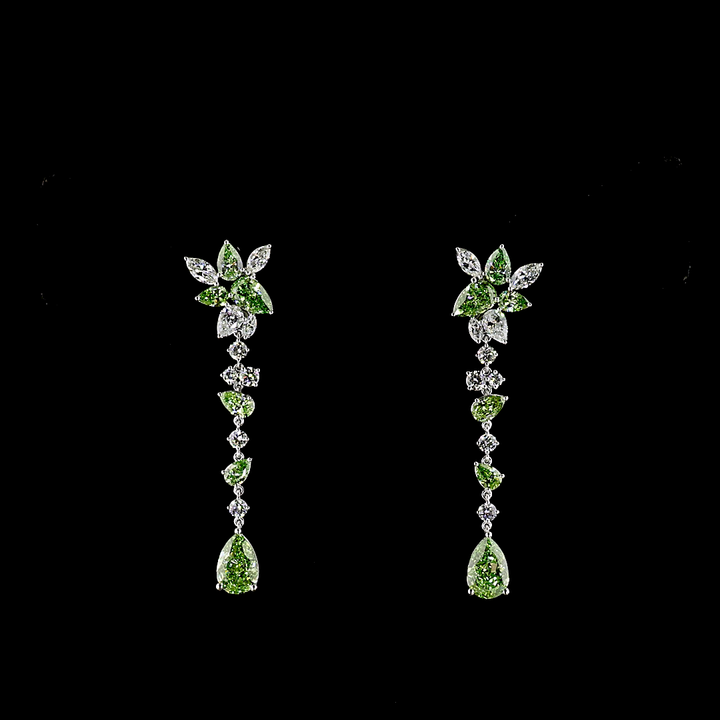 14kt White Gold Lab Diamond Earrings