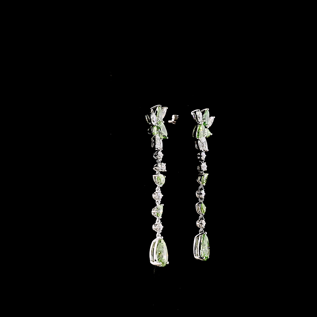 14kt White Gold Lab Diamond Earrings