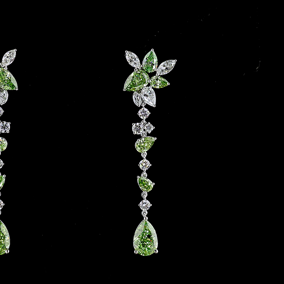 14kt White Gold Lab Diamond Earrings