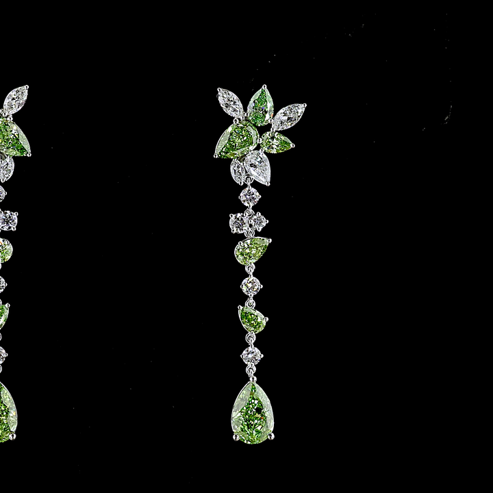 14kt White Gold Lab Diamond Earrings