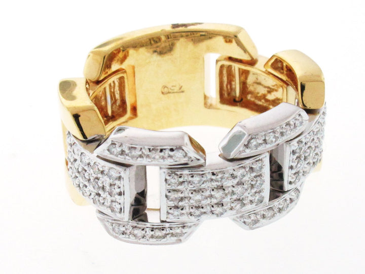 18kt White And Yellow Gold Diamond Band