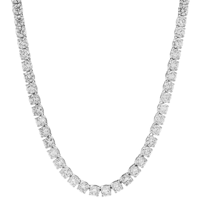 18kt White Gold Lab Diamond Tennis Necklace