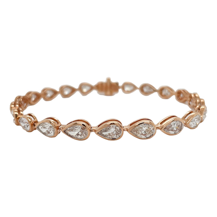 18kt Rose Gold Diamond Tennis Bracelet
