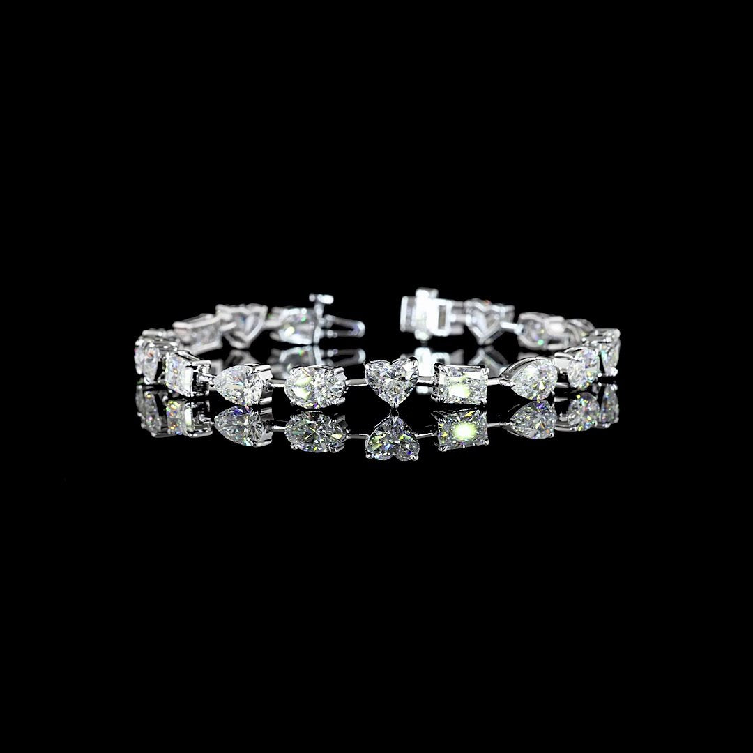 14kt White Gold Lab Diamond Bracelet
