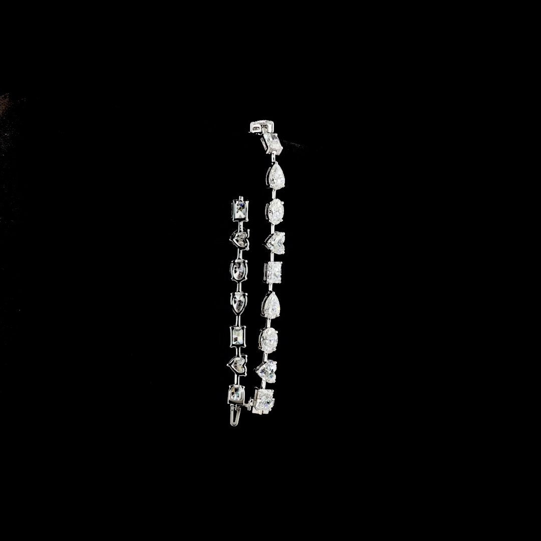 14kt White Gold Lab Diamond Bracelet