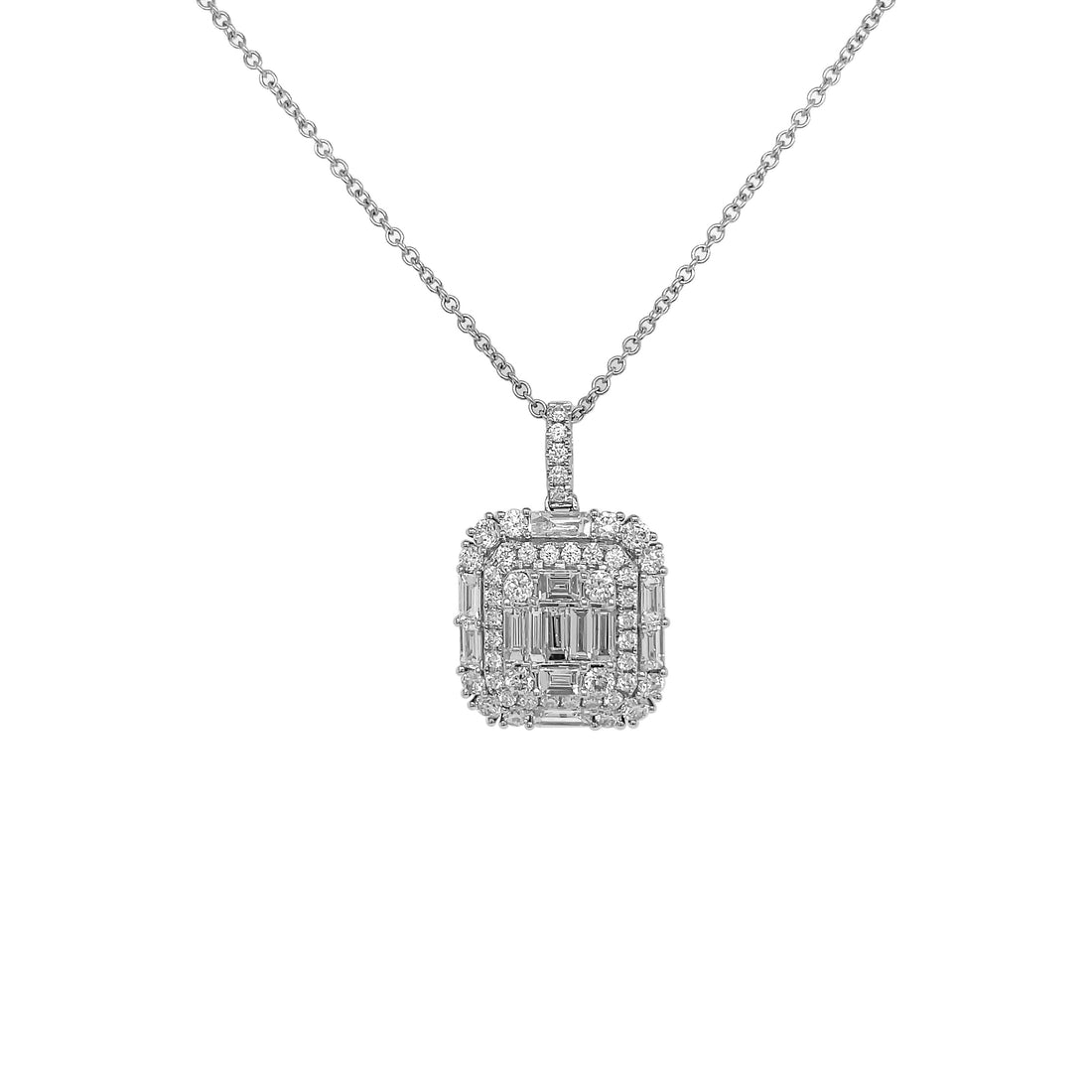 18kt White Gold Diamond Pendant