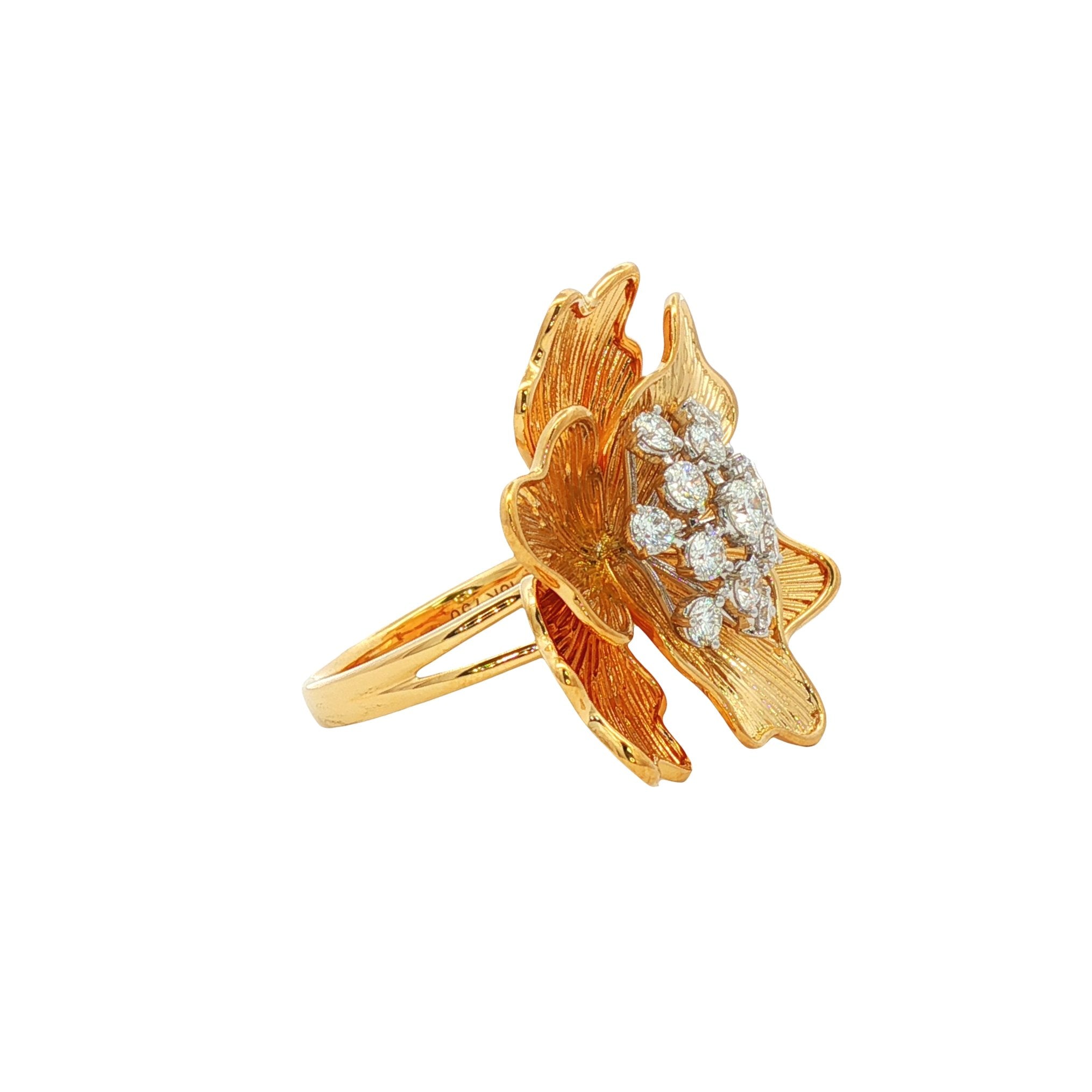 18kt Yellow Gold Diamond Ring