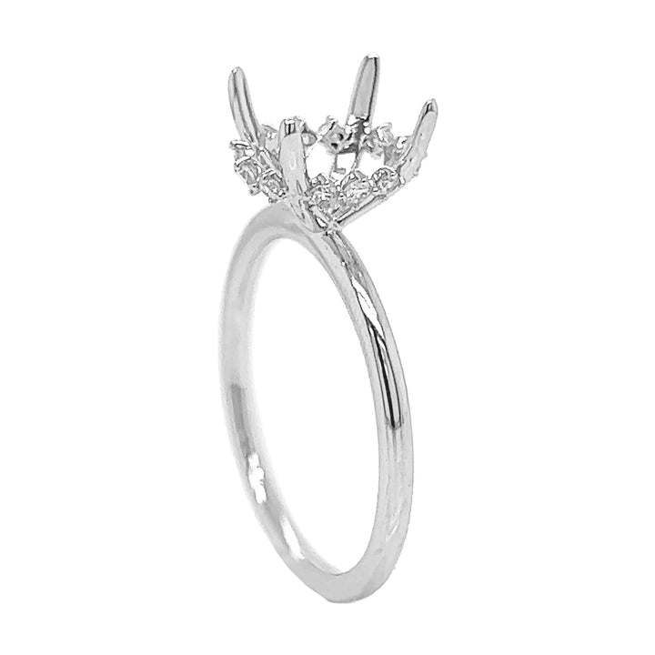 18kt White Gold Diamond Semi Mount