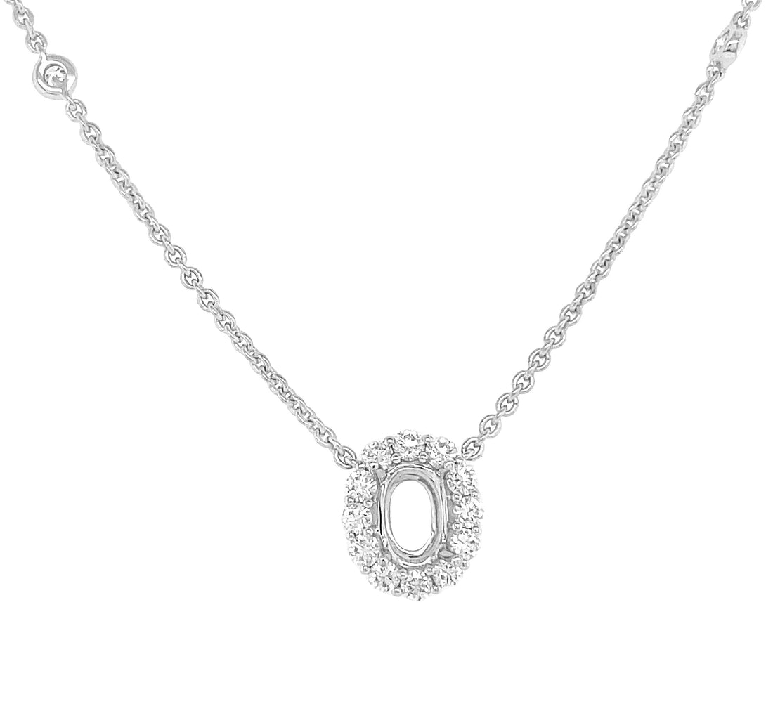 18kt White Gold Diamond Pendant