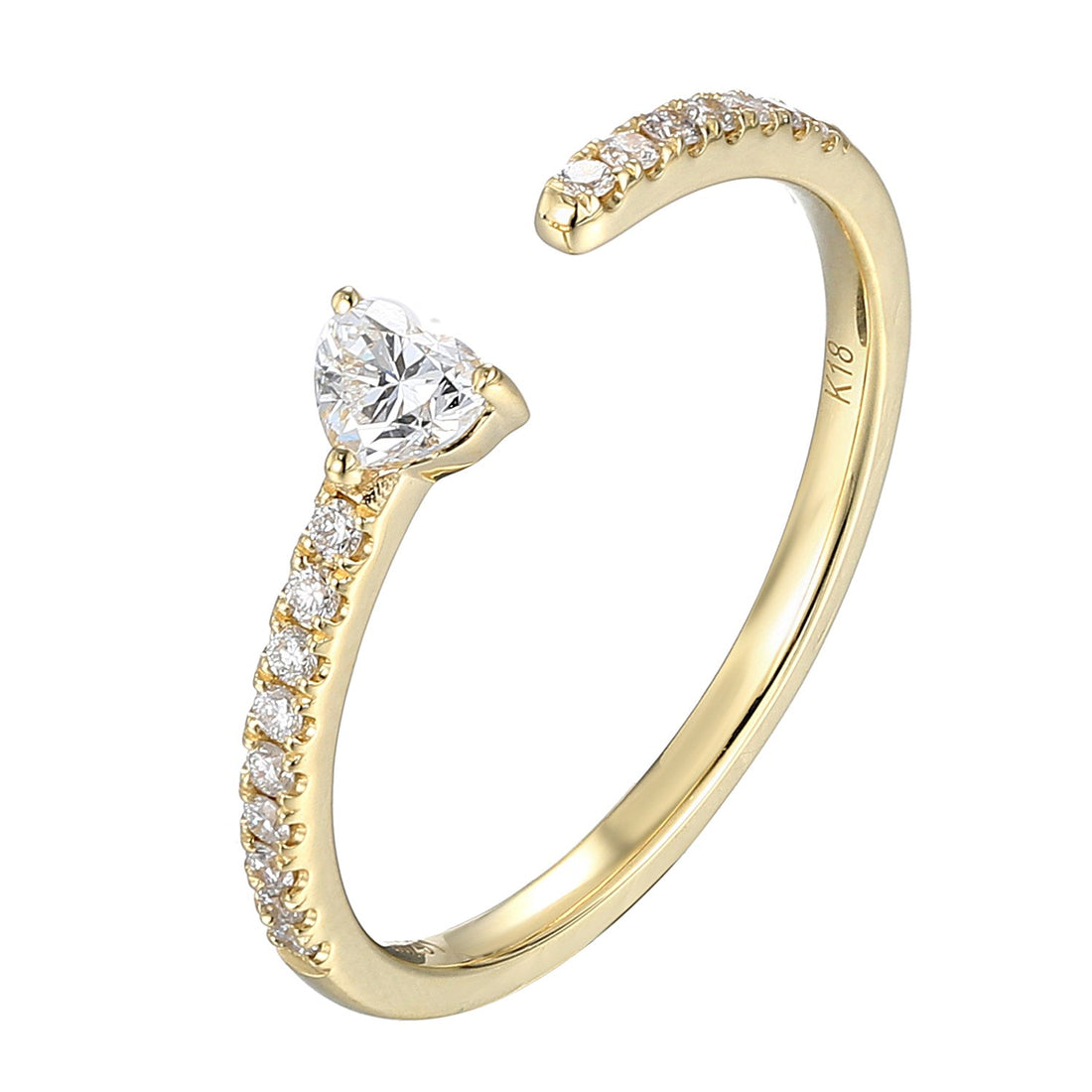 18kt Yellow Gold Diamond Open Band
