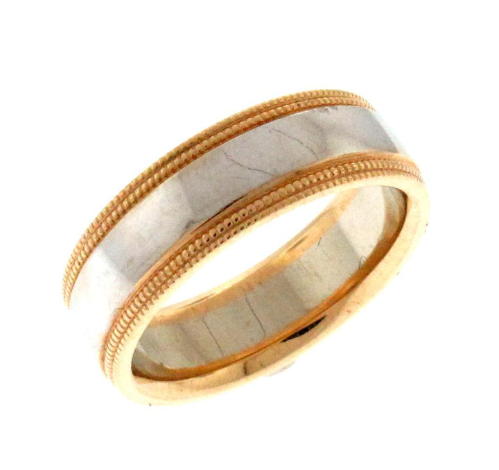 14kt White And Yellow Gold Wedding Band