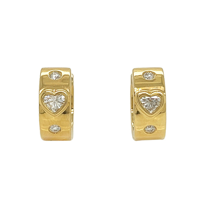 18kt Yellow Gold Diamond Earrings