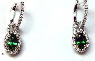 18kt White Gold Tsavorite Earrings