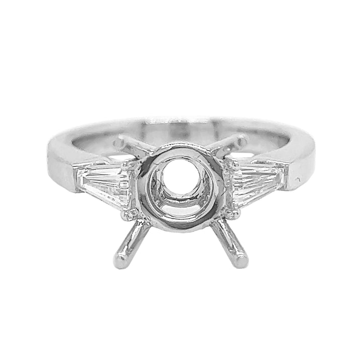 18kt White Gold Diamond Semi Mount