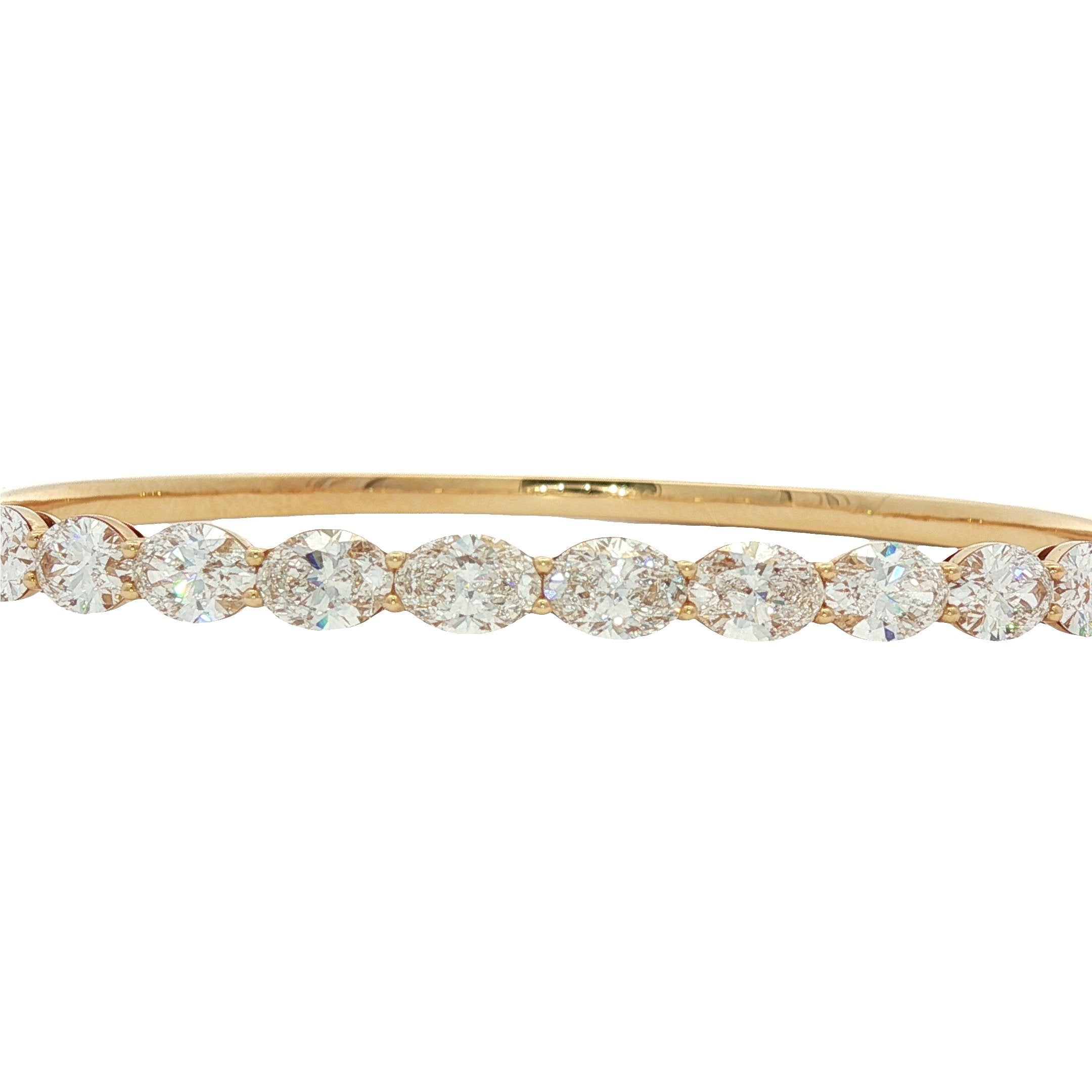 14kt Yellow Gold Lab Diamond Bangle