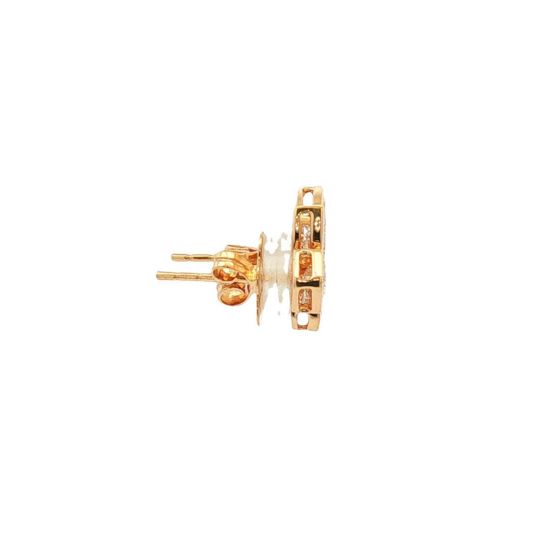 18kt Yellow Gold Lab Diamond Earrings