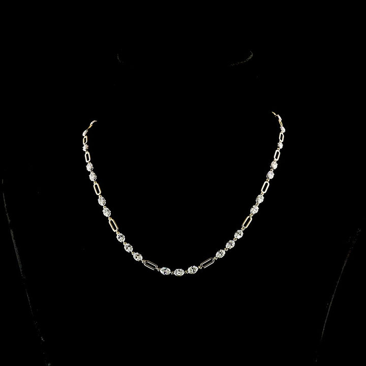14kt Yellow And White Gold Lab Diamond Necklace