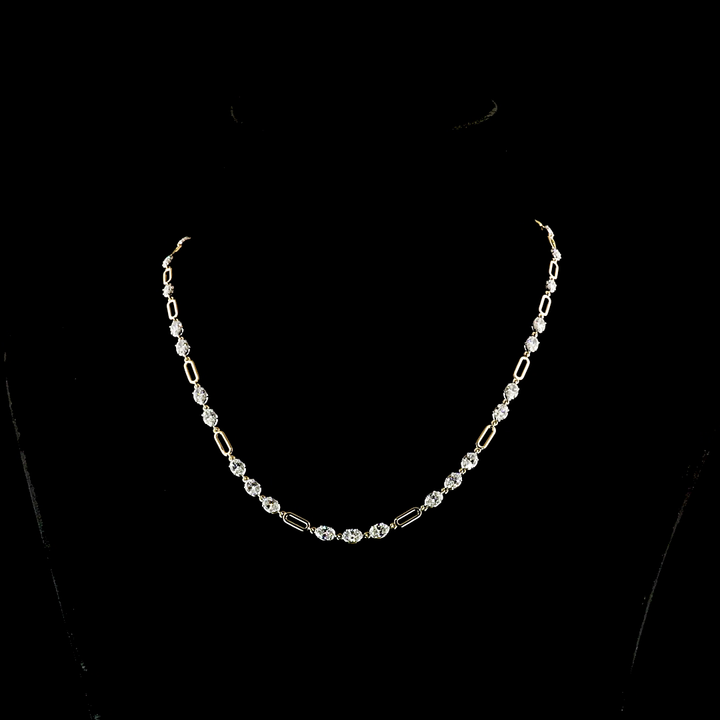 14kt Yellow And White Gold Lab Diamond Necklace