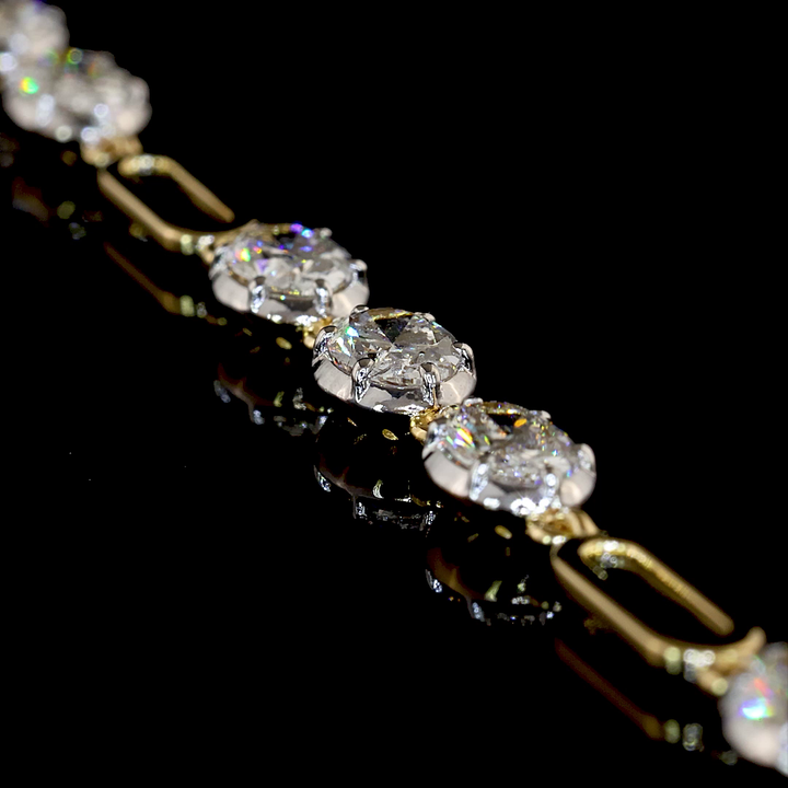 14kt Yellow And White Gold Lab Diamond Necklace