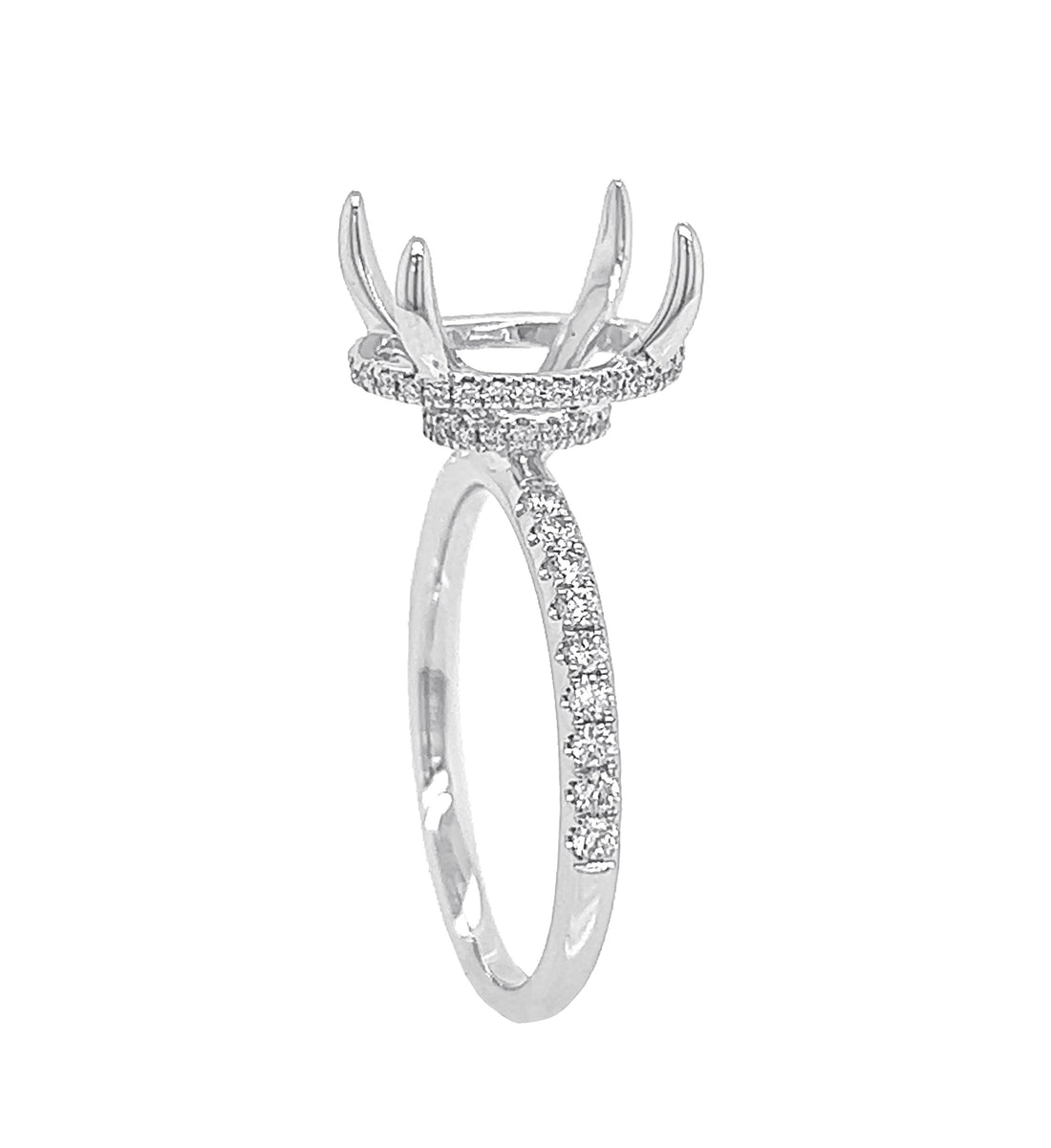 18kt White Gold Diamond Semi Mount