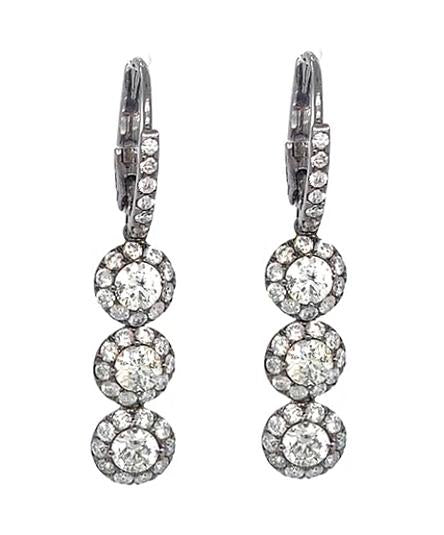 18kt Black Gold Diamond Earrings